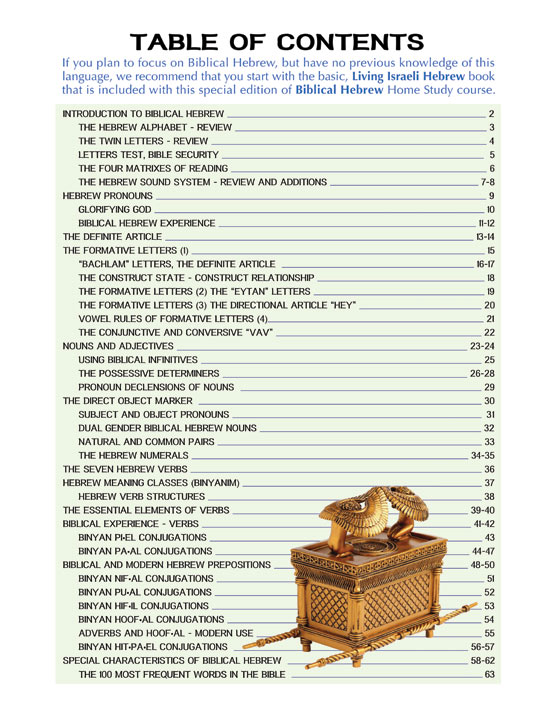 toc Biblical Hebrew